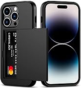 Nvollnoe for iPhone 14 Pro Case with Card Holder Heavy Duty Protective Dual Layer Shockproof Hidd...