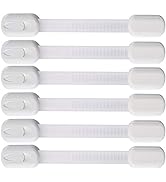 6 Pack Vmaisi Multi-Use Adhesive Straps Locks - Childproofing Baby Proofing Cabinet Latches for D...