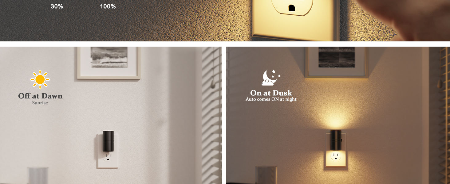 auto-on at dusk, auto-off at dawn