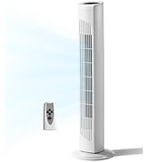 Winado 32" Bladeless Tower Fan, Portable Floor Fan with Remote Control, Adjustable 90° Oscillatin...