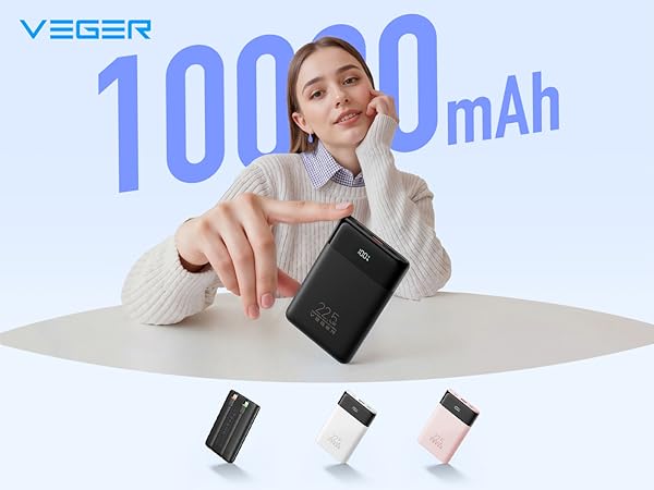 Compact Slim Power Bank, 22.5W Fast Charging, Airline Approved battery backup,