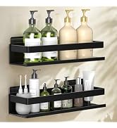 YESENT Aluminum Shower Rack 2-Pack 11.8in, Stick-on Bathroom Rack, Thickened and Sturdy Bathroom ...