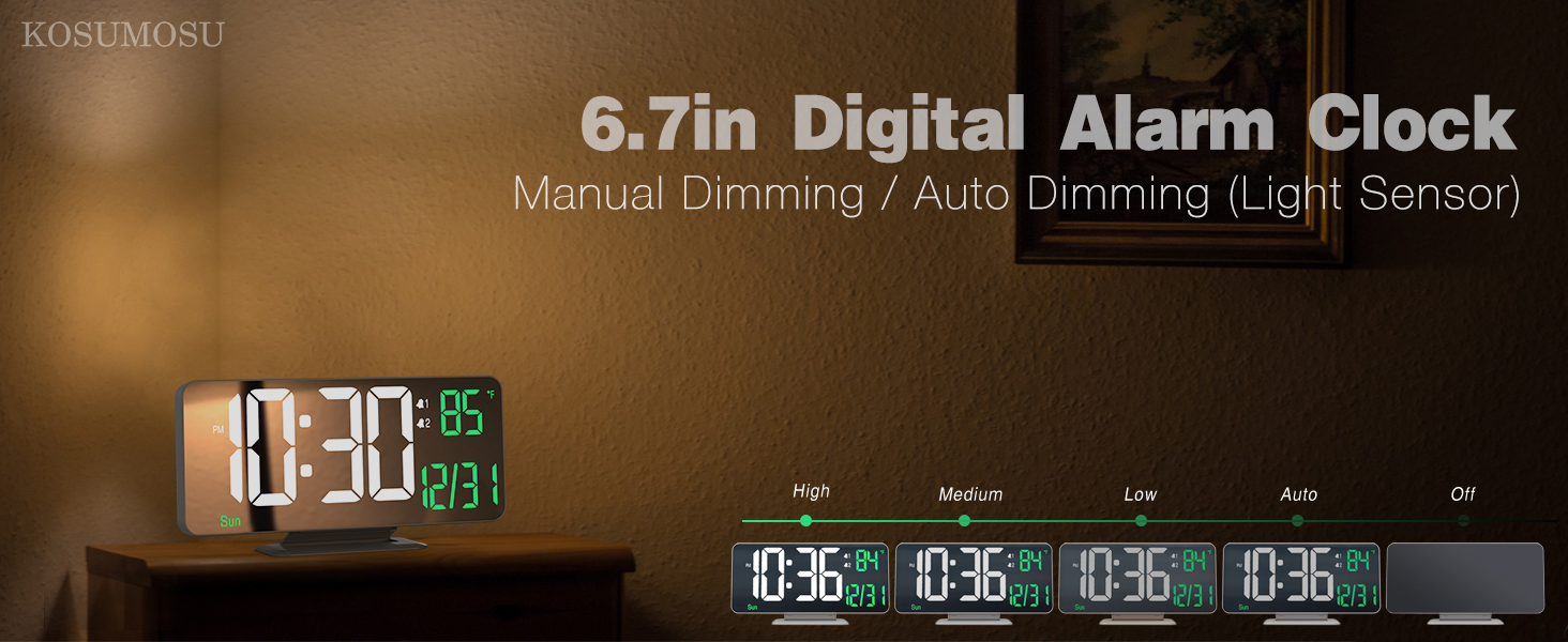 led clock with dimmer