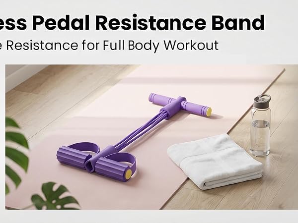 6 Tubes Pedal Resistance Bands with Handles