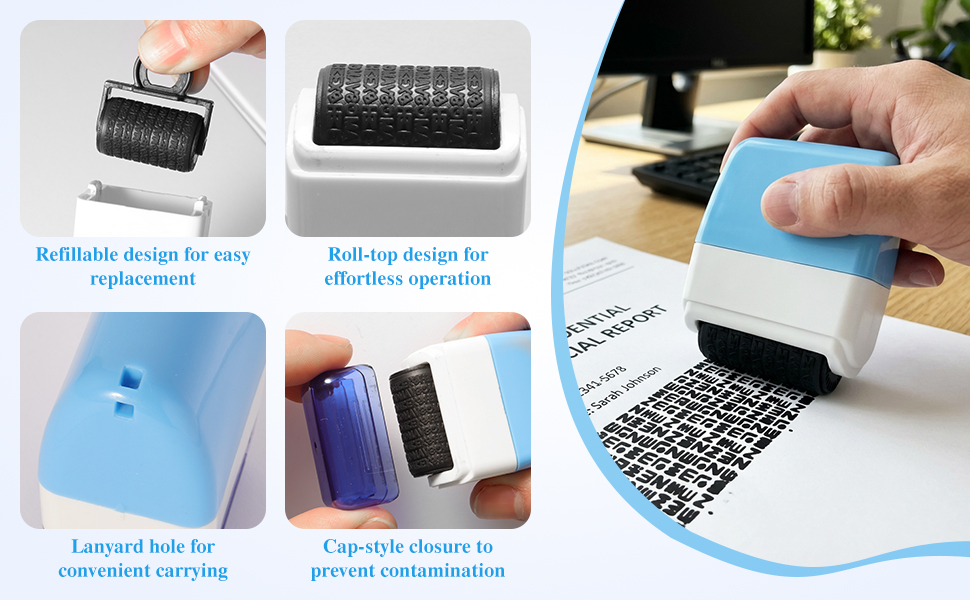 identity theft protection roller stamp