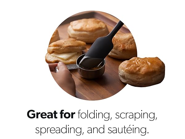 small silicone spatula mixing folding scraping scooping and serving