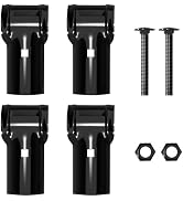 VIVIDA 1-3/8" End Rail Clamps, Black Chain Link Fence Fittings, 1-3/8 Inch Panel Pipe T Connector...