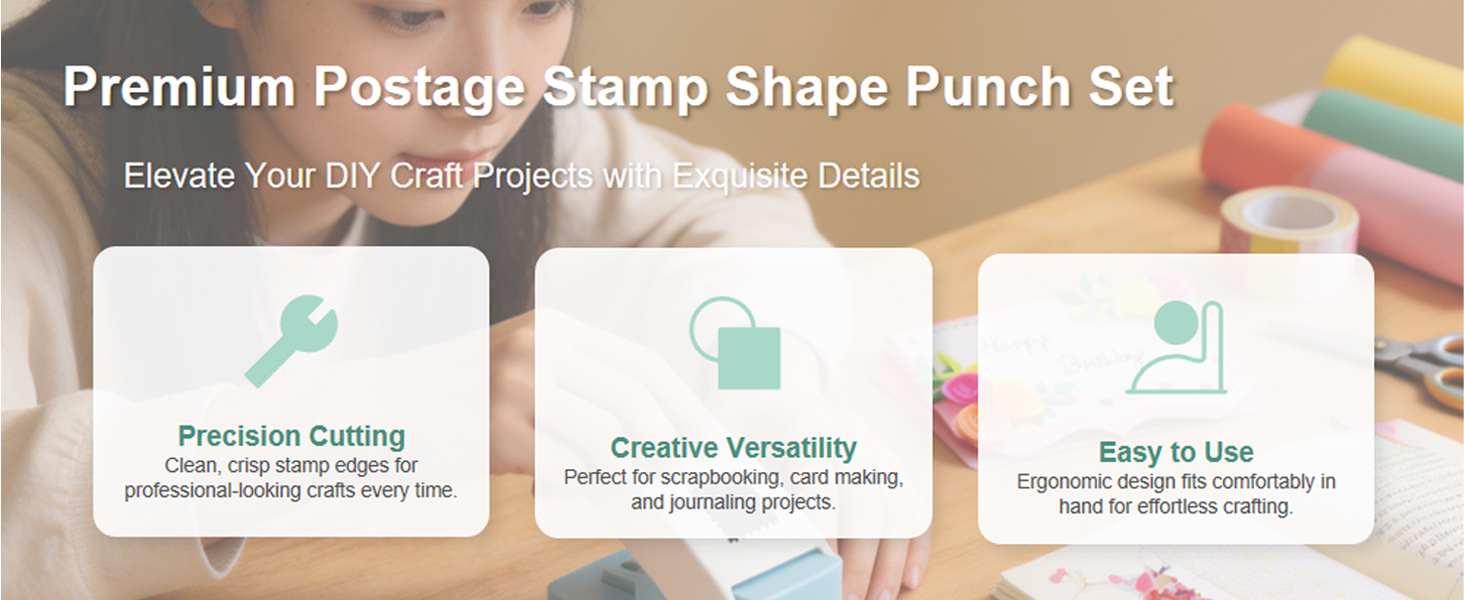 stamp shaped paper punch