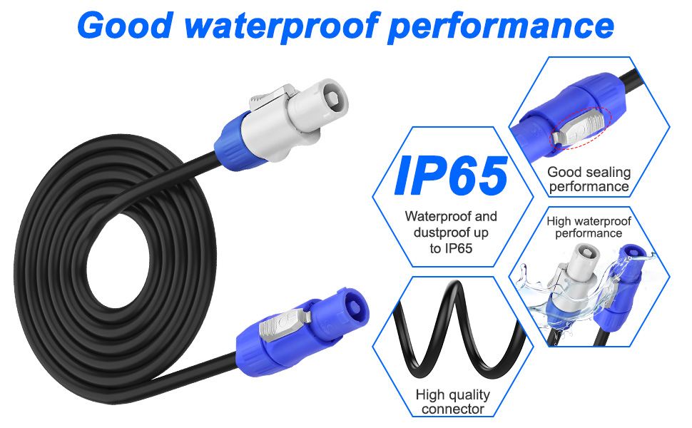3 pin PowerCon extension cabl
