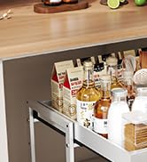 Golener 2-Tier Expandable Pull Out Cabinet Organizer - 21“ Deep Slide Out Drawers for Kitchen Cab...