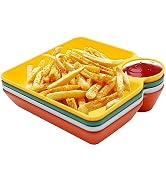 ZUDKSUY 4 Pcs Veggie Platter Chips Dipping Dish L*W (7.28