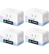 meross Matter Smart Plug, Energy Monitoring, Standby Killer, FFS Setup, 15A/1800W, 100% Privacy W...