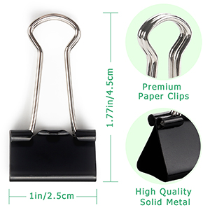 Black Binder Clips