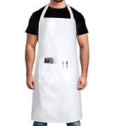 Syntus Chef Apron for Men Women Kitchen Cooking Apron with Pockets, Adjustable Bib Aprons Stain R...