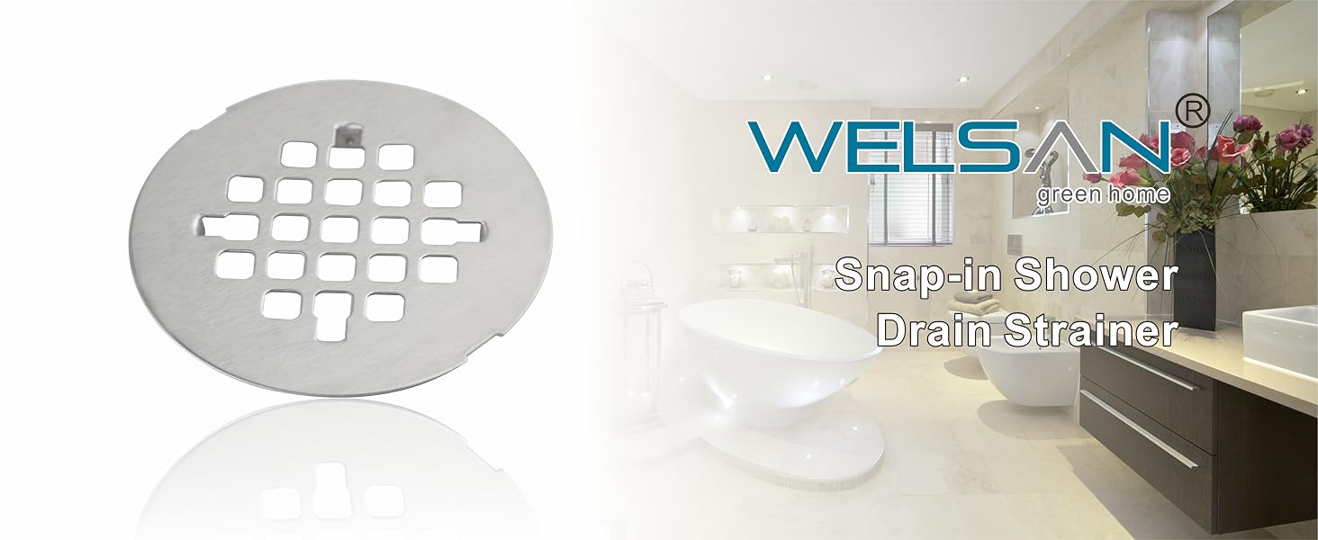 shower drain cover brushed