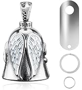 vvag Motorcycle Bell Durable Guardian Angel Bell Hanger Biker Bell with Keychain Ring Motorcycle ...