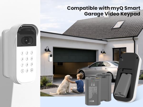 compatible with myq smart garage video keypad for myq garage door openers and smart garage camera
