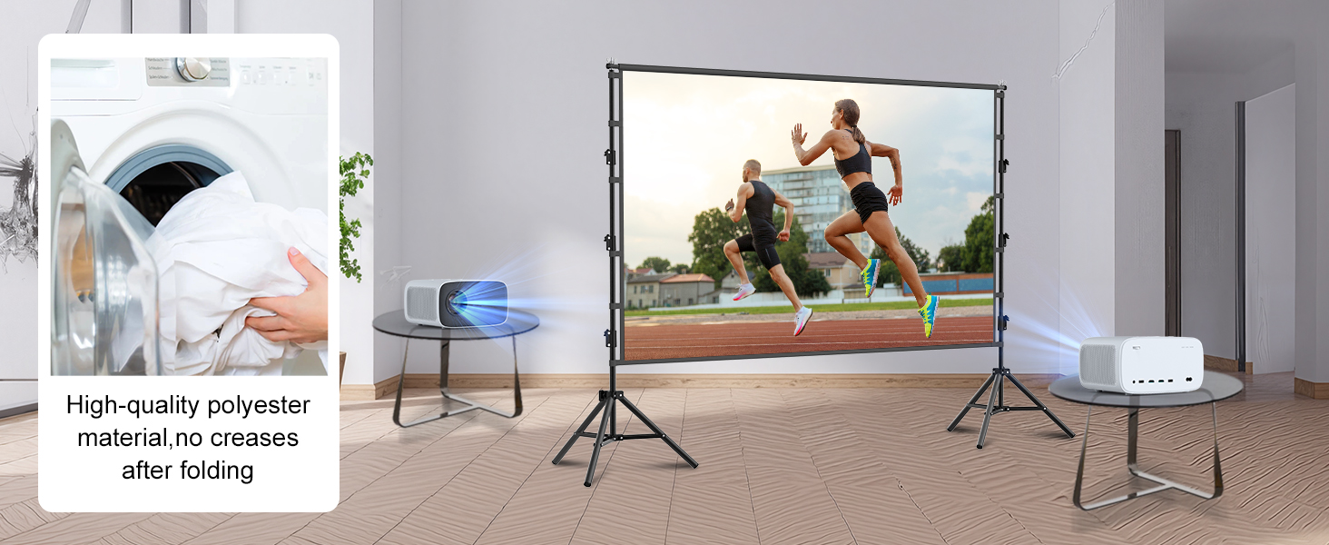 double sided projection screen