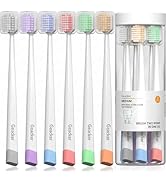 Geacker Ultra Clean Soft Toothbrush for Adults with Wide Head, Tapered Spiral Bristles with Mediu...