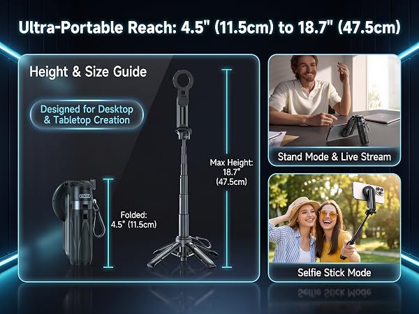 pocket magnetic tripod