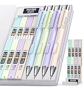 Nicpro 4 PCS Pastel Mechanical Pencil 0.7mm, Cute Fast Click Mechanical Pencils Set with 8 Tubes ...