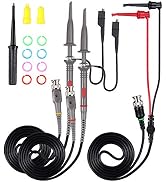AUTOUTLET P6100 Universal Oscilloscope Probe with Accessories Kit 100MHz Oscilloscope Clip Probes...