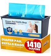 FURWEY Diaper Pail Refill Bags 30 Bags Per Refill Holds Up to 1410 Newborn Diapers 7 Layer Odor B...