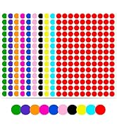 2800 PCS Colored Dot Stickers Waterproof Round Color Coding Labels-10 Color Circle Stickers for S...