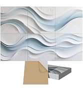 6 Pack Art Acoustic Panels, TEMGCUAM Self-Adhesive Sound Absorbing Wall Panels, 72"×48" Decorativ...