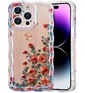 EYZUTAK Case for iPhone 16 Pro Max, Colorful Retro Oil Painting Printed Flower Laser Glossy Patte...