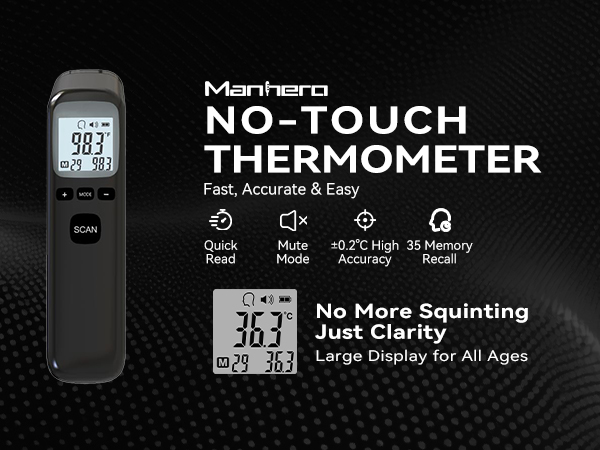 black no touch thermometer