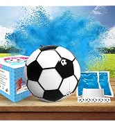 POPUPARTY Gender Reveal Soccer Ball, Soccer Ball Gender Reveal with Blue Powder for Boy or Girl B...
