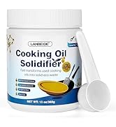 LANBEIDE Cooking Oil Solidifier Powder, Solidifies Up to 36 Cups - 100% Plant-Based Cooking Oil H...