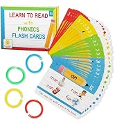 Phonics Flash Cards - Learn to Read in 20 Phonic Stages - Digraphs CVC Blends Long Vowel Sounds –...