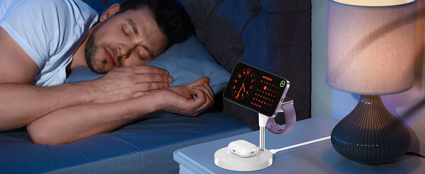 magsafe charger stand 3 in 1 charging station apple wireless multiple devices iphone watch airpods