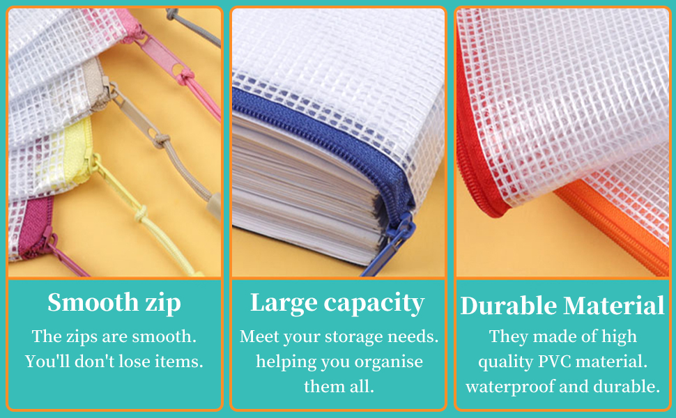 Mesh Zipper Pouch Bags