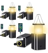 4Pack Solar LED Rechargeable Emergency Camping Lantern,Warm White Solar Rechargeable,Rechargeable...