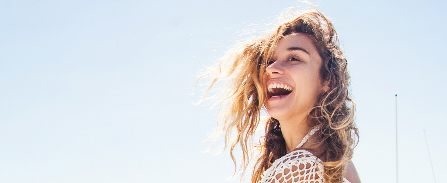 woman smiling