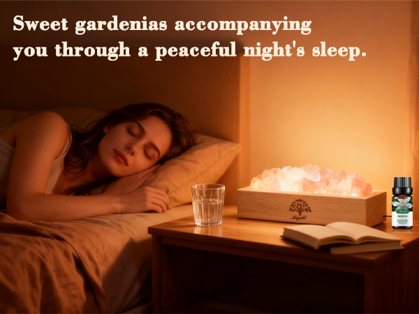 Gardenia Essential Oil, Himalayan Salt Lamp,Peaceful Sleep,Aromatherapy for Sleep,Bedtime Relaxation