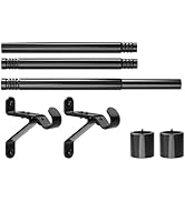 Curtain Rods for Windows 32-58", 1 Inch Heavy Duty Adjustable Drapery Pole, Cortineros Para Venta...