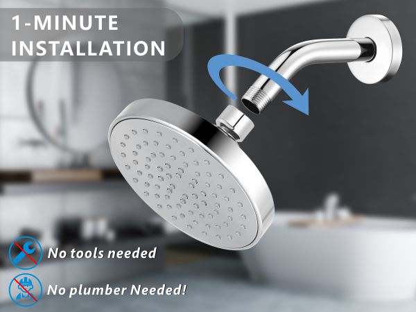 round shower head