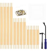 ZOCON 12PCS Needlepoint Stretcher Bars with 3 Sizes, Wooden Stretcher Bars for Needlework Needlep...