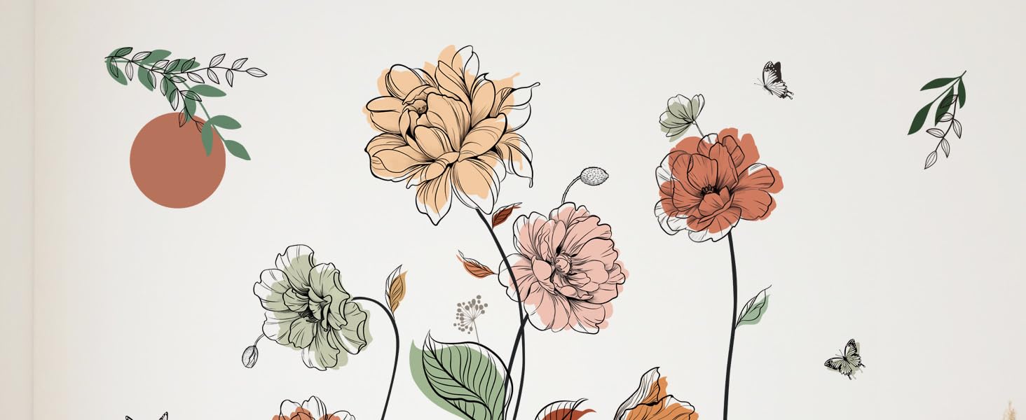 boho flower wall decal DM2018