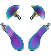 eXtremeRate Back Paddles for PS5 Edge Controller, 4PCS Custom Metallic Rainbow Aura Blue & Purple...