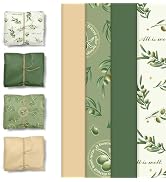 Aobkiat Christmas Green Tissue Paper for Bags,20 x 15 Inch Olive Leaf Wrapping Paper for Friends ...