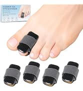 DLMDLM 4pcs Hammer Toe Straightener with Aluminum Plate, Adjustable Hammer Toe Corrector for Wome...