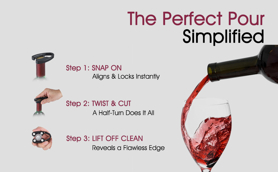 Removes Wine Foil Top Effortlessly for Wine Lovers
