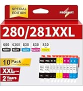 10 Pack 280 281 XXL Ink Cartridges Replacement for Canon PGI-280 281 Cartridge for Pixma TR8620a ...