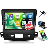 2+64G Car Stereo Radio for Mitsubishi Outlander 2006-2012 with Wireless Carplay Android Auto Mirr...