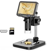LP043H 4.3 Inch Coin Microscope with HDMI, Leipan 1000X LCD Digital Microscope for Adults,1080P C...